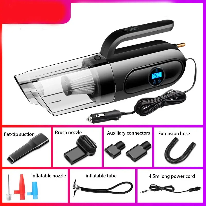 Portable Car Vacuum Cleaners Cordless Hand-Held High-Power Vacuum Cleaner with Inflator Pump