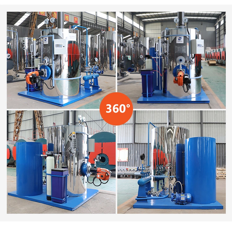 500kg Manufacturer Oil Gas Fuel Steam Boiler Steam Engine for School