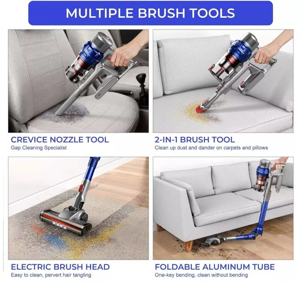 Silent High-Power High-Suction Cordless Hand-Held Wireless Home Car Dual-Purpose Vacuum Cleaner