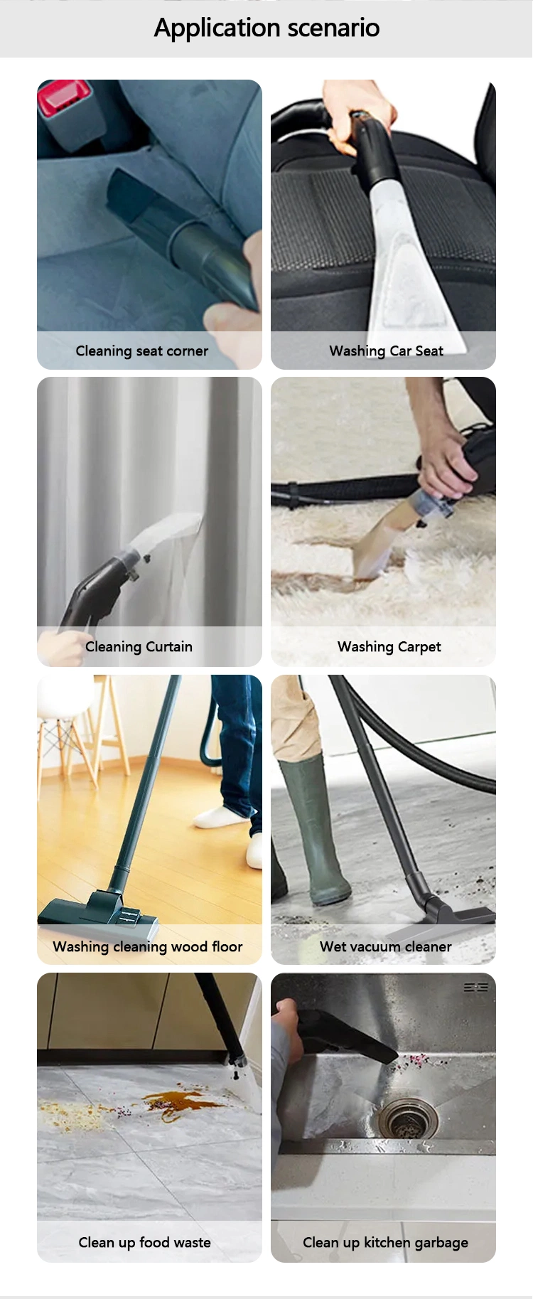 2023 Multi-Functional 1400W 220V Vacuum Cleaner Large Suction Wet and Dry 20L Canister Carpet Washer Vacuum Cleaner for Home