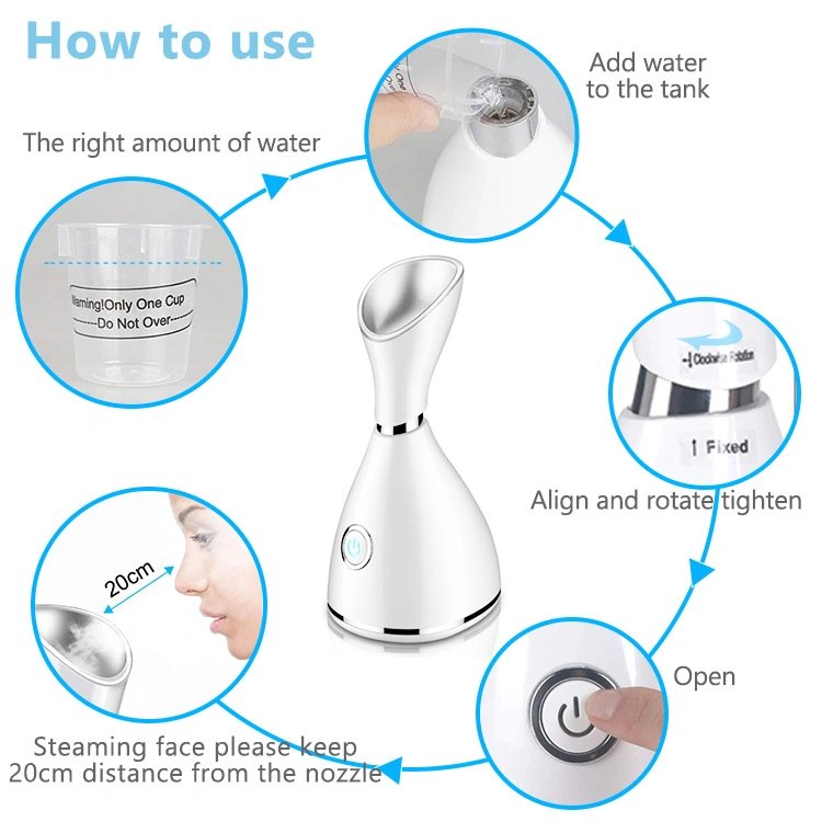 Facial Care Sprayer Cold Steamer Nano Mist for Face Thermal Hydroexfoliating Mister Sprayers Hand Hydrogen Water Sprayer