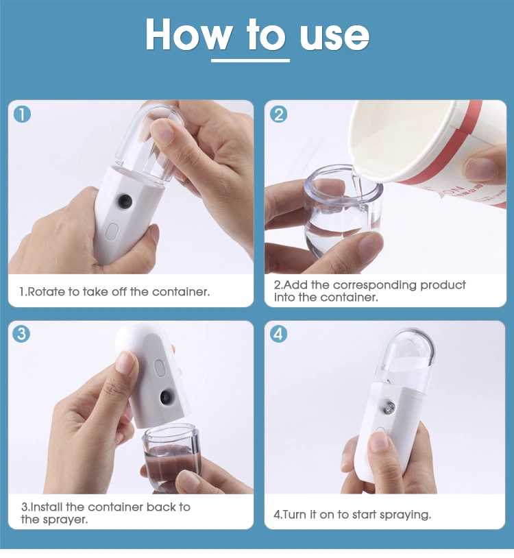 Wireless Recharges Portable Disinfection Nano Mist Sprayer Ssterilizing Spray Machine