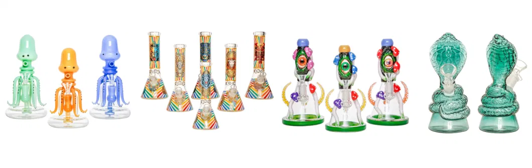 8-Arm Tree Type Percolator Straight Tube Glass Water Pipes