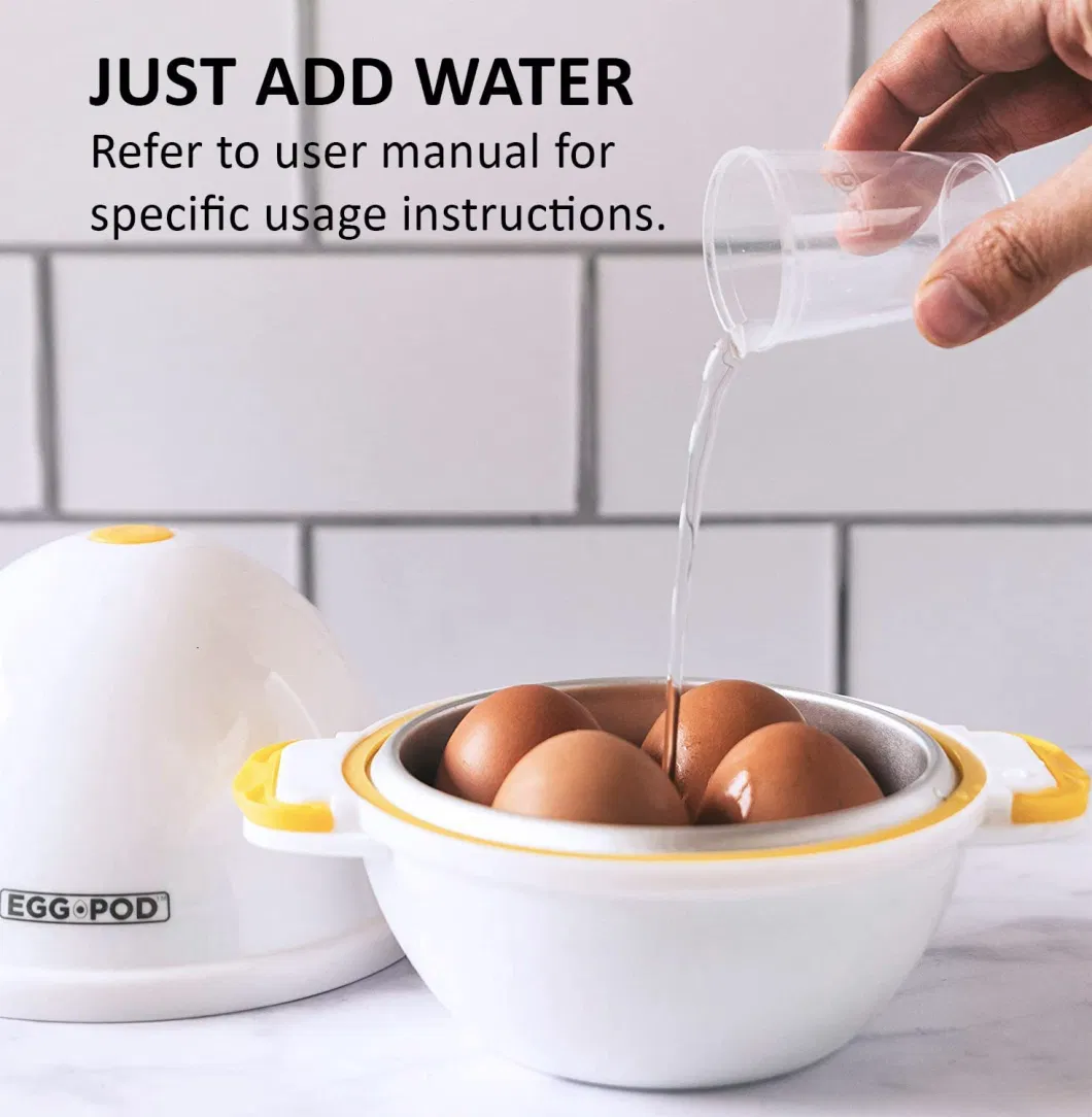 Eggpod by Egg Cooker Wireless Microwave Hardboiled Egg Maker, Cooker, Egg Boiler &amp; Steamer, 4 Perfectly-Cooked Hard Boiled Eggs in Under 9 Minutes as Seen