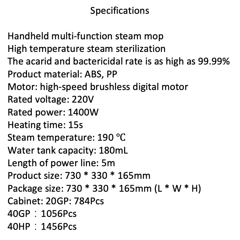 Multifunctional Steam Mop 1400W Power Handheld Upright Floor Steam Cleaner Cyclone Dry Stick Upright Household Vacuum Cleaner