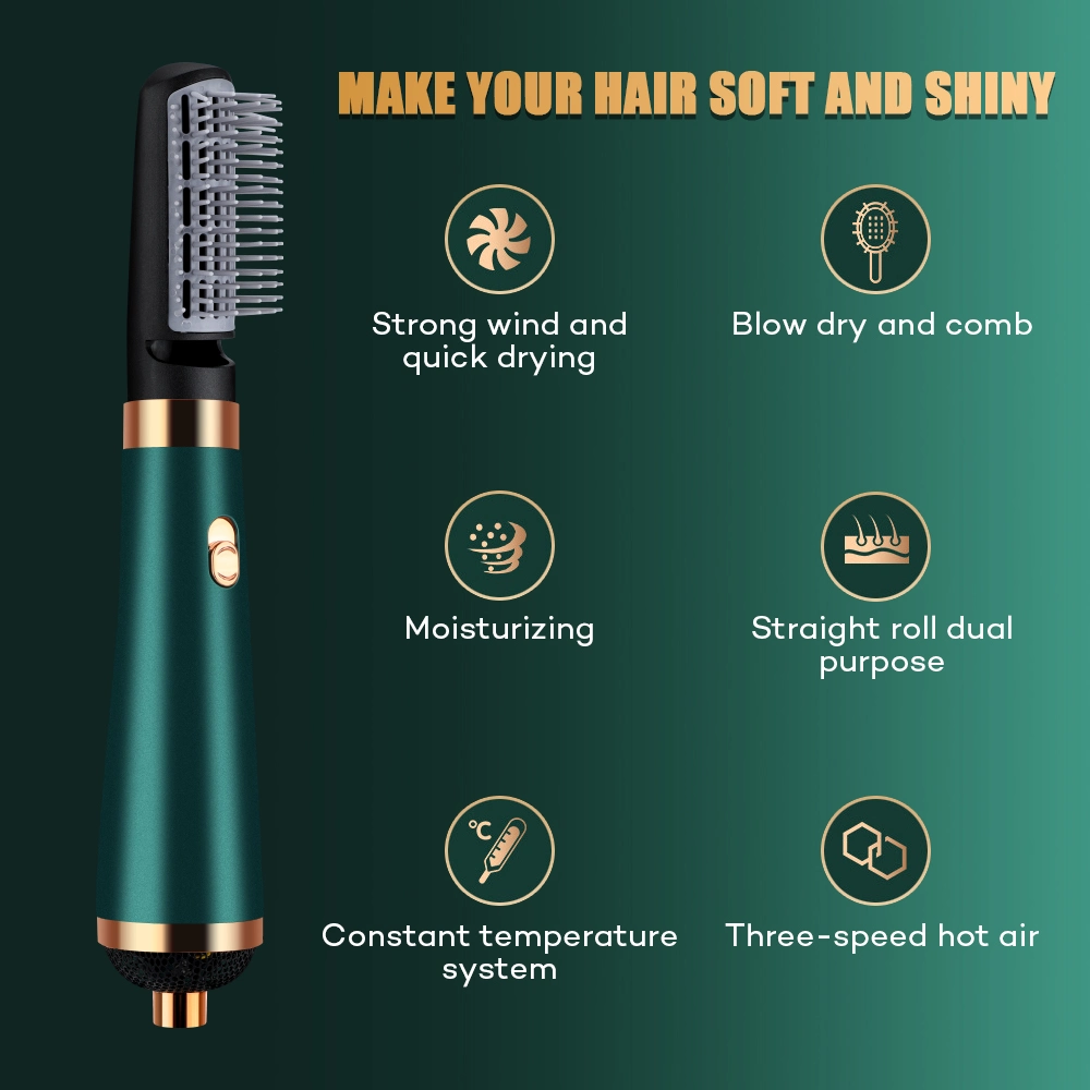 3 in 1 Hair Dryer Brushes Electric Blow Rotating Hot Air Comb for Curler Straightener Professional Negative Ionic Hair Styler