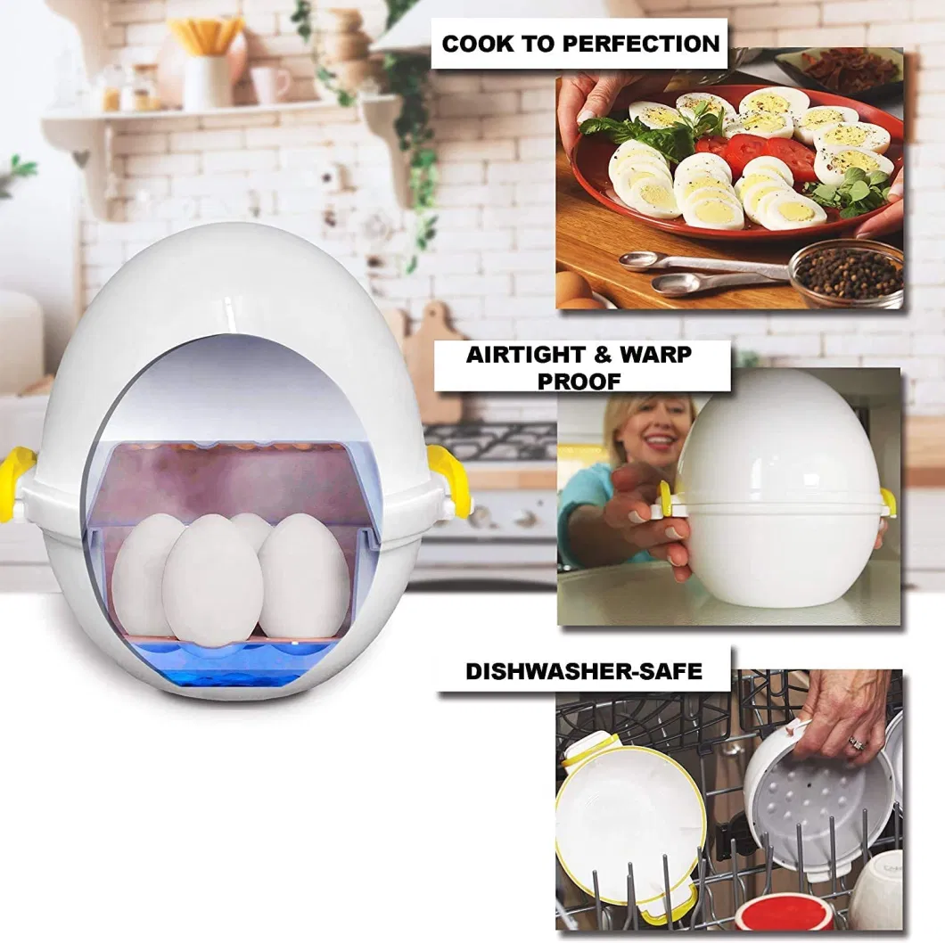 Eggpod by Egg Cooker Wireless Microwave Hardboiled Egg Maker, Cooker, Egg Boiler &amp; Steamer, 4 Perfectly-Cooked Hard Boiled Eggs in Under 9 Minutes as Seen