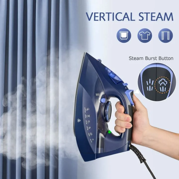 New-Style Precision Thermostat Dial Ceramic Coated Soleplate Self-Cleaning Anti-Calcium Steam Iron