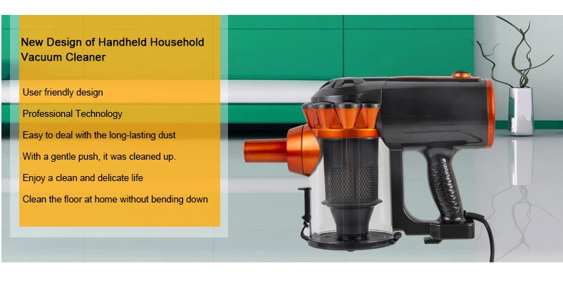 Wired Black Orange Spray Paint High Power Vacuum Handheld Vacuum Cleaner
