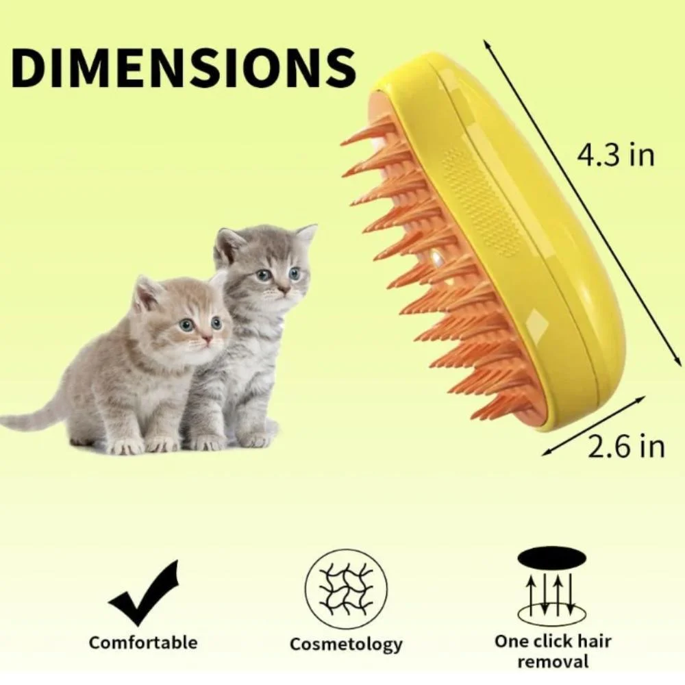 Anti-Flying Hair Cat Spray Massage Comb Self Cleaning Slicker Brushes for Dogs Cats