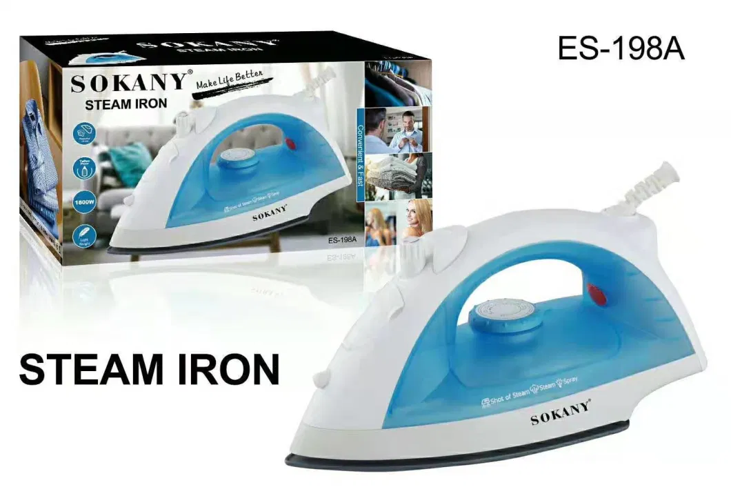 Electric Sokany Steam Iron Low Cheap Price China Factory Manufaturer Handheld Colths Steam Press Iron for Africa Ghana Nigeria Market Wholesale Price