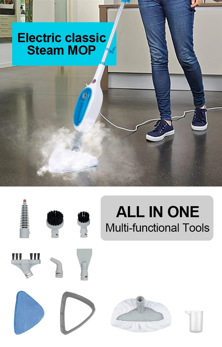 High Quality Portable Steam Mop 2021 Flexible Carpet Cordless Handheld 10 in 1 Steam Cleaner Flat Mop Vacuum Carpet Cleaner