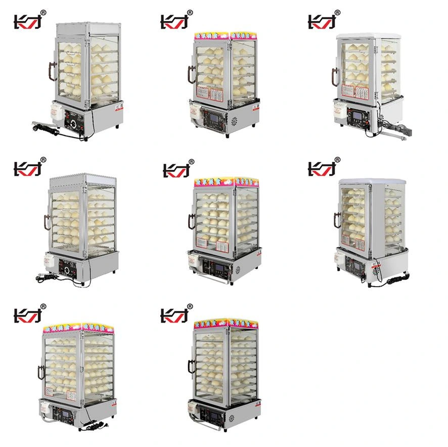Sgm-7I Convenient Store Kfc Shop Electric Table Top Glass Display 7 Layer Shelf Tray Large Food Steamer Machine Dim Sum Food China Factory Wholesale Price