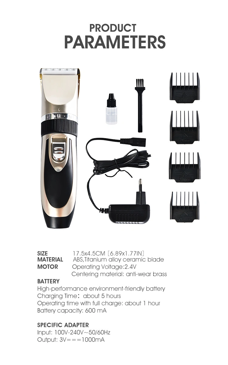 Overseas Delivery Pet Grooming Kit Clippers Cordless Electric Quiet Pet Cat Dog Hair Shaver Set