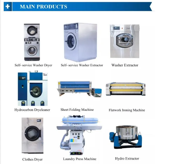 Gas/Steam Heated Laundry Washing Machine for Commercial/Industrial/Hotel/Hospital