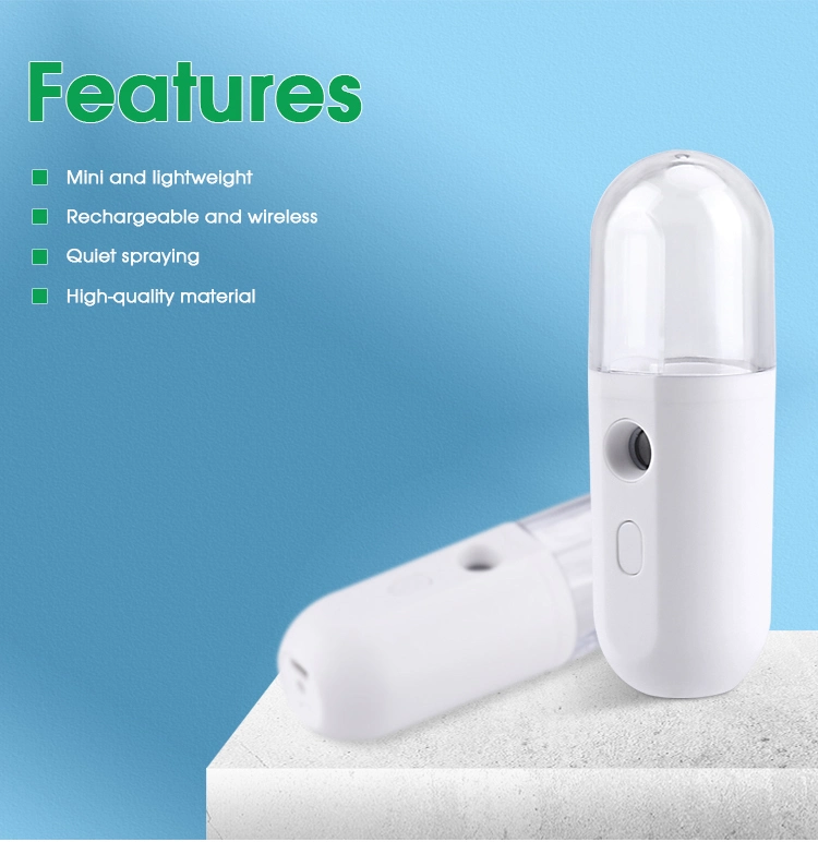 Mini Handheld Wireless Rechargeable Portable Ultrasonic Disinfection Nano Atomizer