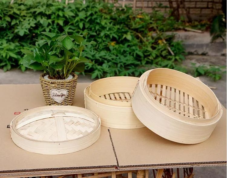 Chinese Steamer, Bamboo Steamer Suitable for Big Dim Sum