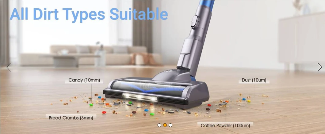 Cordless Vacuum Cleaner, 12000PA Stick Vacuum 4 in 1, 150W with \ LED Headlights, 40 Mins Runtime, Handheld Lightweight Vacuum Cleaner