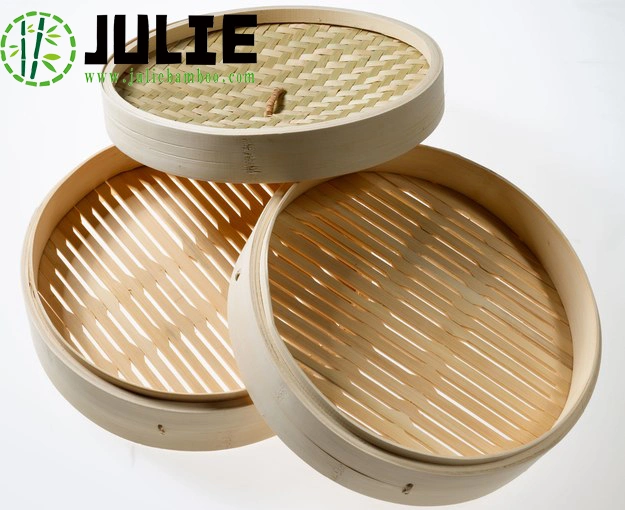 Food Grade Eco-Friendly Hygienic High Quality Natural Bamboo Steamers Chinese Steamer