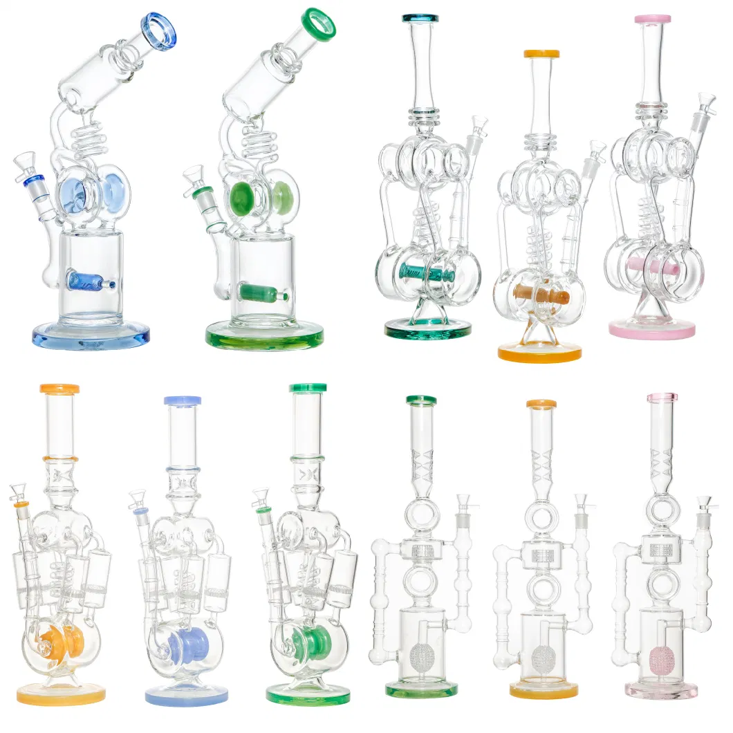 Beautiful Milky Color Stitching Straight Tube Glass Water Pipes