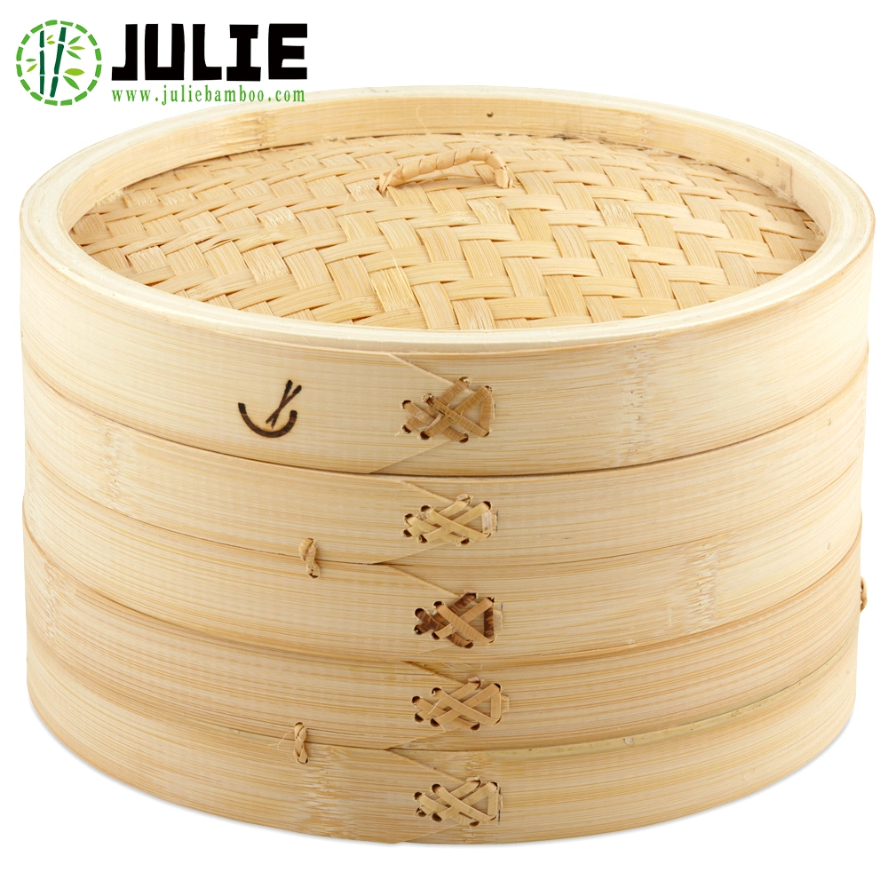 Food Grade Eco-Friendly Hygienic High Quality Natural Bamboo Steamers Chinese Steamer