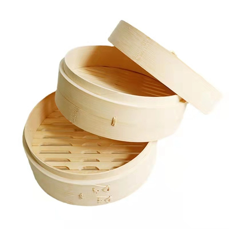 Reusable Vertical Stainless Steel Wrap Bamboo Steamer