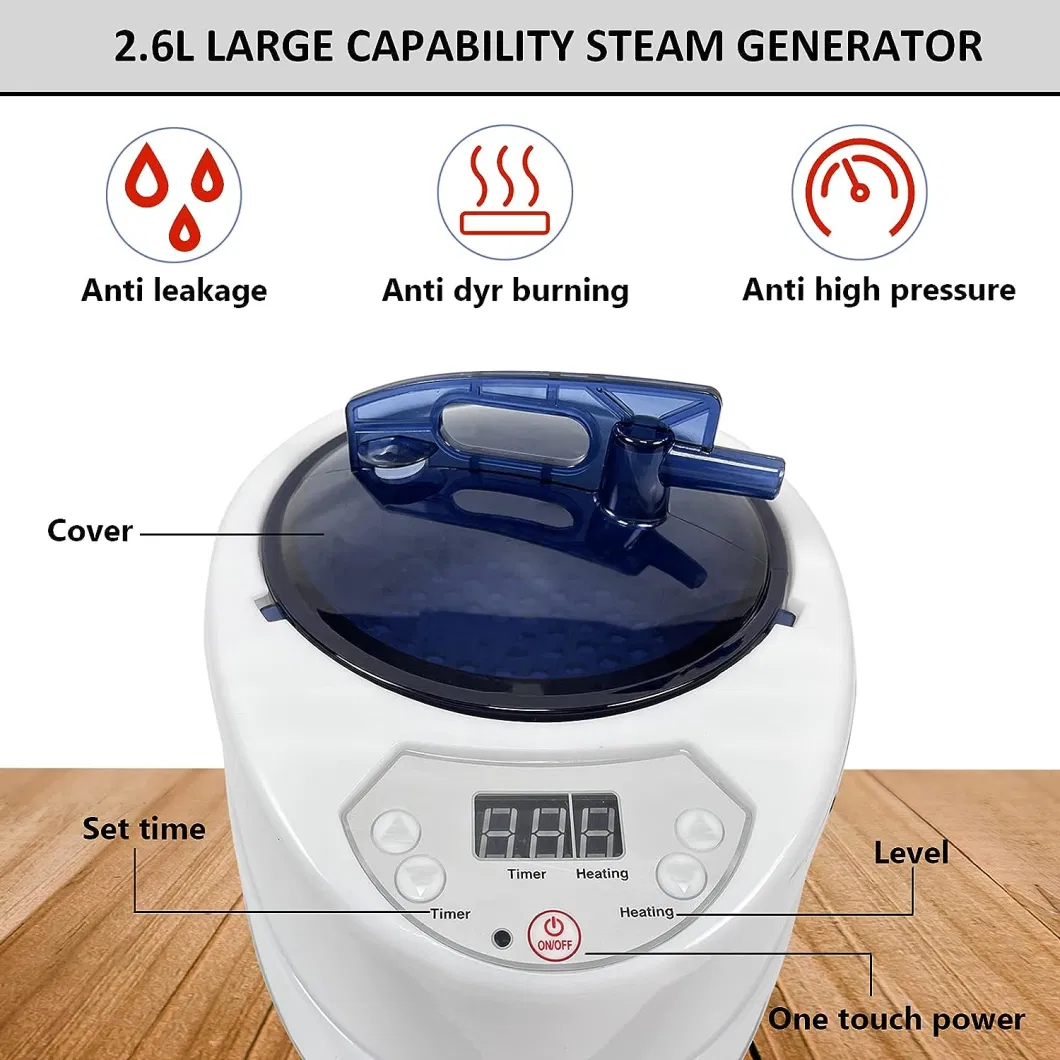 Double Person Portable Steam Sauna Tent SPA W/Hat Side Holes 3L Steamer