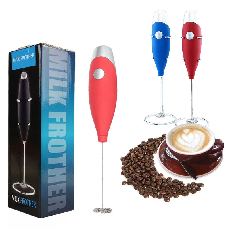 Portable Coffee Mixer Hand Held Electric Milk on Frother Stainless Steel Coffee Electric Whisk Food Blender