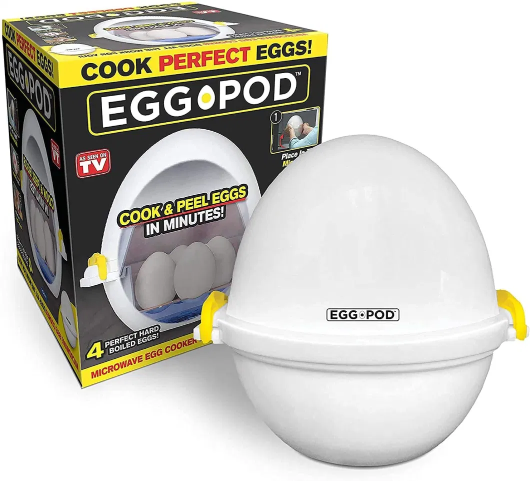 Eggpod by Egg Cooker Wireless Microwave Hardboiled Egg Maker, Cooker, Egg Boiler &amp; Steamer, 4 Perfectly-Cooked Hard Boiled Eggs in Under 9 Minutes as Seen