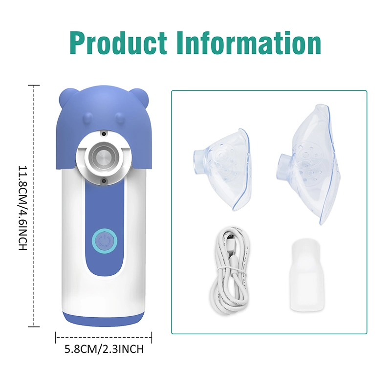 My-133b Auto Cleaning Cough Personal Cool Steam Inhaler Portable Nebulizer Mesh Nebulizer Rechargeable Handheld Nebulizer for Kids Adult Atomizer