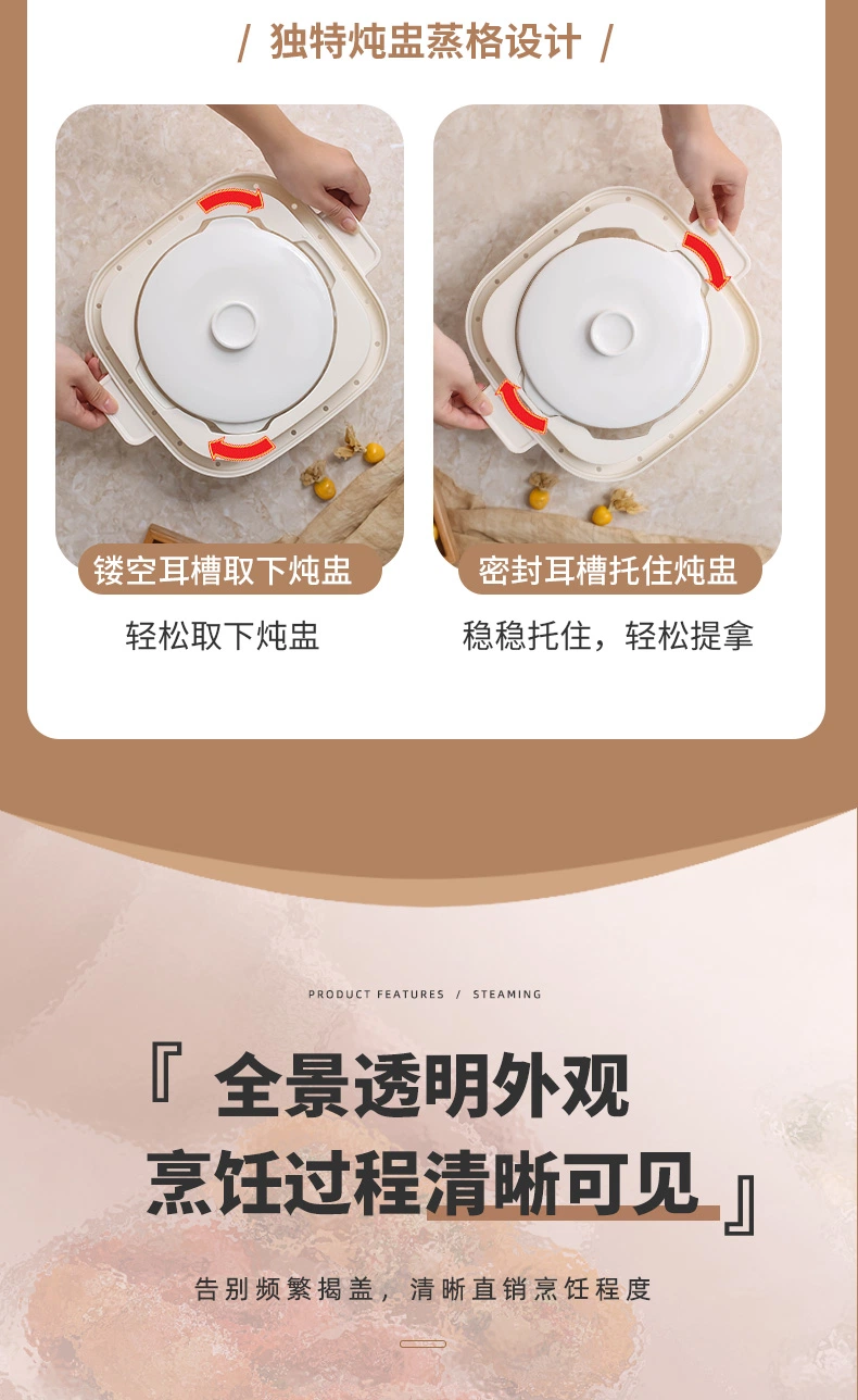 Manufacturer Direct Selling Electric Stew Pot/Steamer, Muntifunctional Electric Cooking Pot