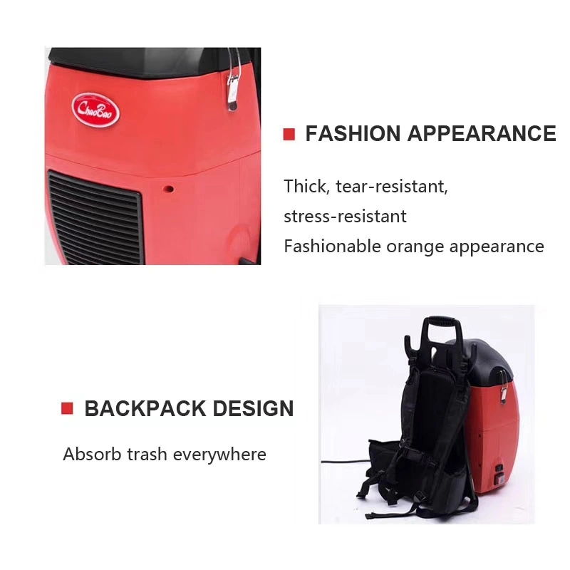 2023 New Arrival Nice Appearance Portable Practical Battery Powered Long-Lasting and Durable Silent Backpack Dry Vacuum Cleaner