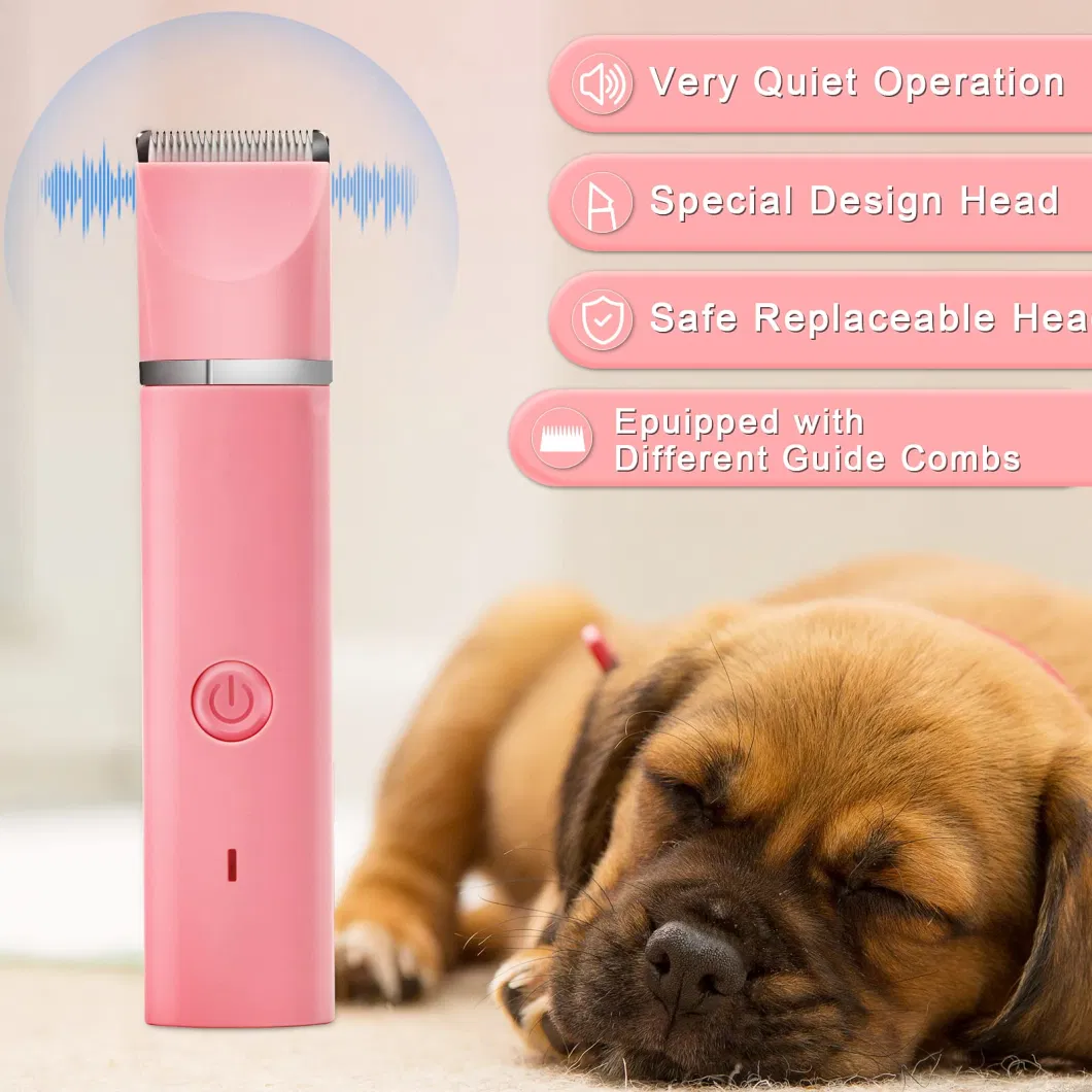 Low Noise Pet Clippers Dog Grooming Clippers Kit with 4 Guided Combs