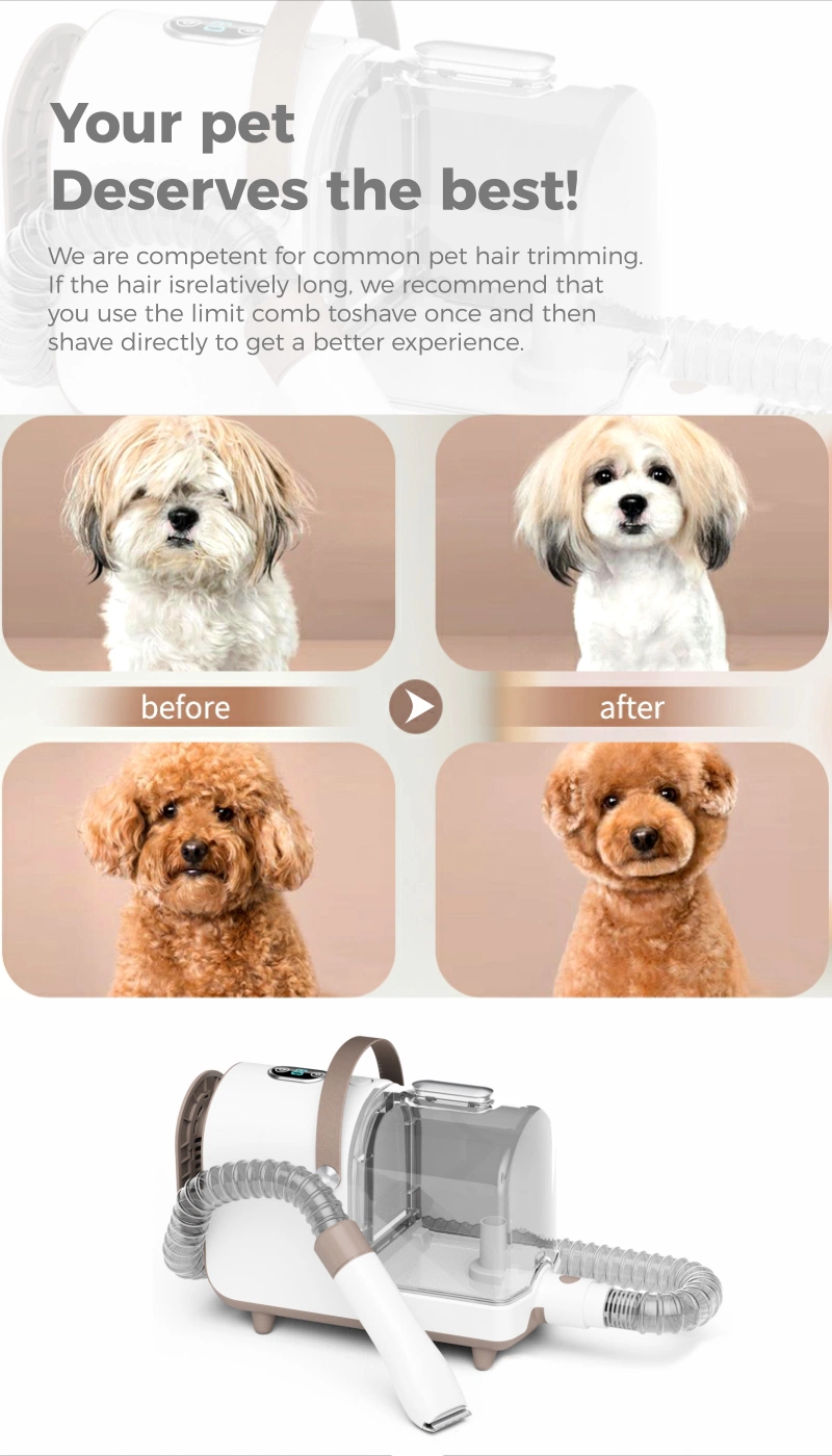 Pet 6 in 1 Dog Cat Hair Cut Brush Tool Grooming Vacuum Cleaner