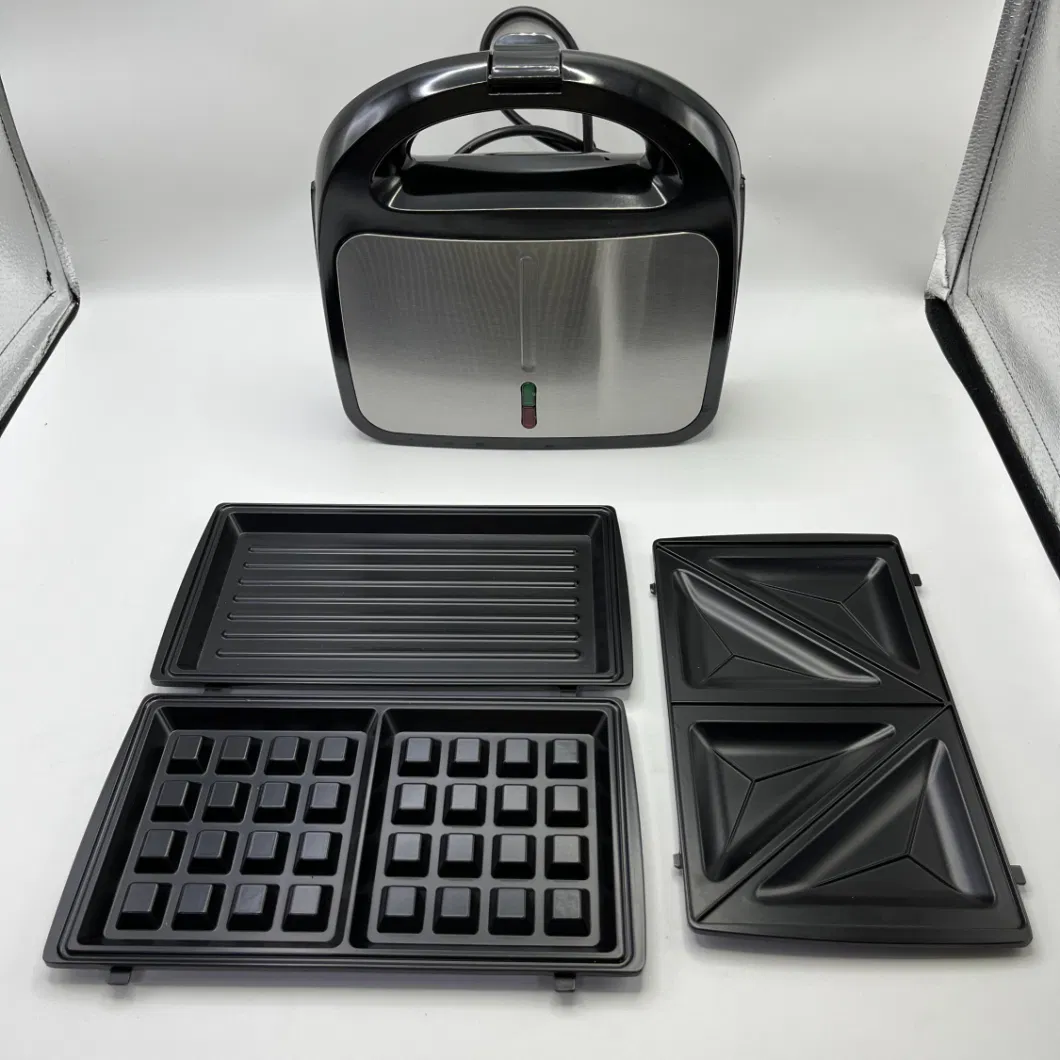 Electric Sandwich Maker 3 in 1 Multifunction Waffle Maker with Removable Plate