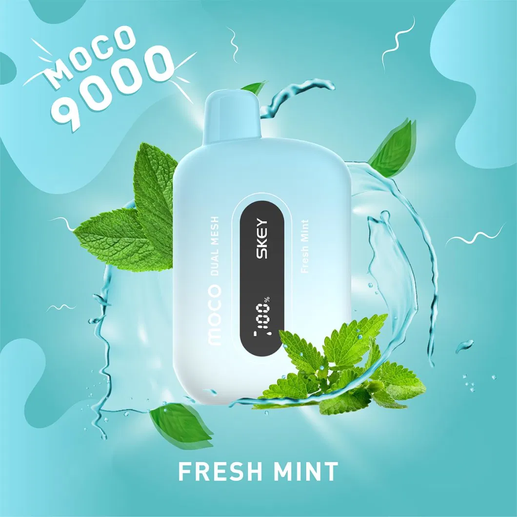 Saudi Arabia UAE Best Seller Wholesale I Vape Skey Moco 9000 Puffs OLED Screen Disposable Vape with Dual Mesh Fruit Flavors Electronic Cigarette Vaporizer