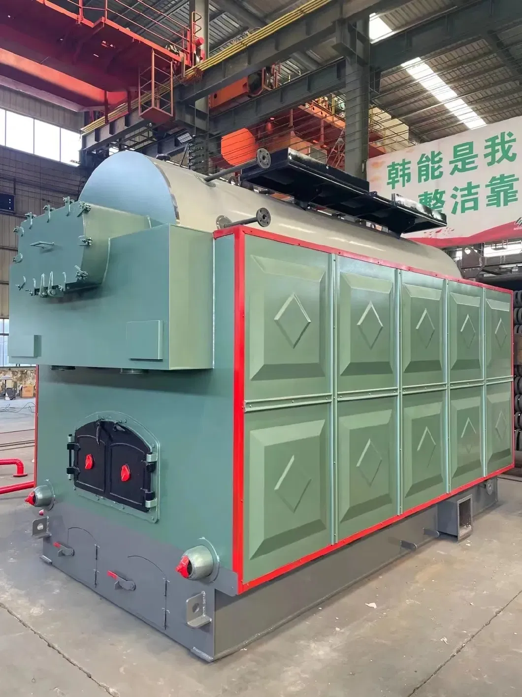 Factory Supply with Operation Manual Industrial Rice Husk Wood Coal Fired Steam Hand Boiler with Economizer 1th 2 Ton/Hr 6ton/Hr