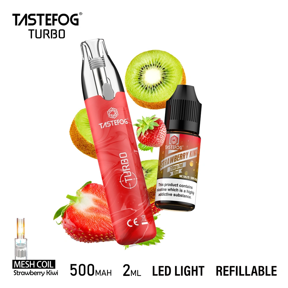 Tastefog Turbo Refillable Vape Pod 10 Ml Nic Liquid Vaporizer with Crystal LED Flash