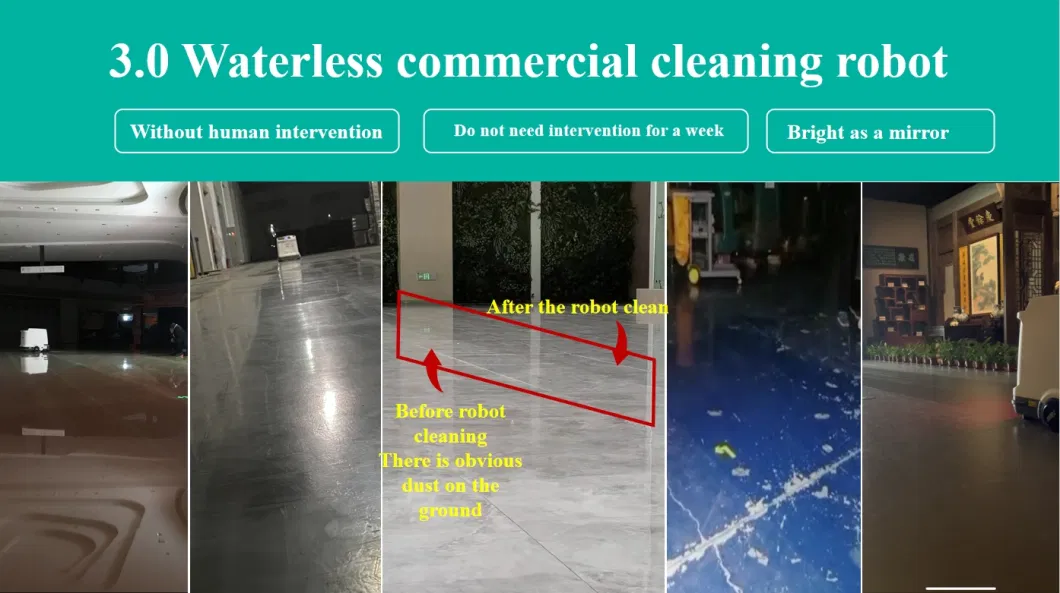 Waterless Commercial Sweep Robot Mopping Robot Cleaning Floor Sweeper for Carpets/Blanket