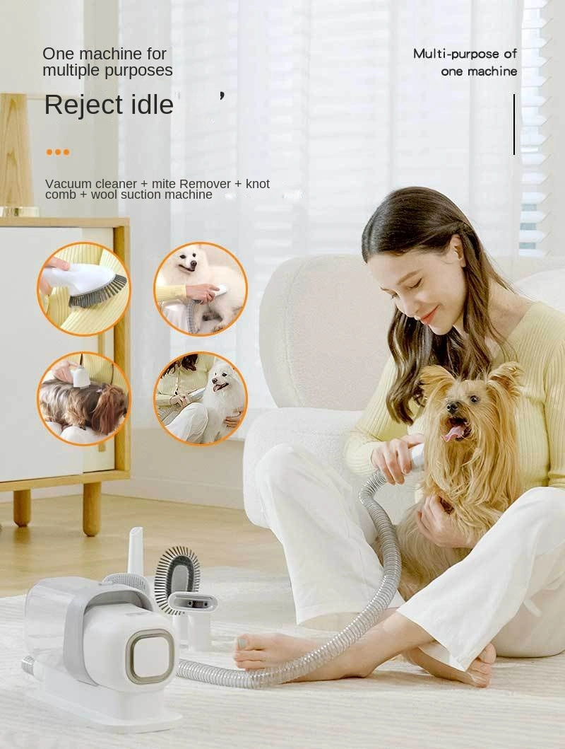 Multifunctional Removable Head Hair Vacuuming and Dusting Pet Grooming Set Vacuum Cleaner for Dogs and Cats.
