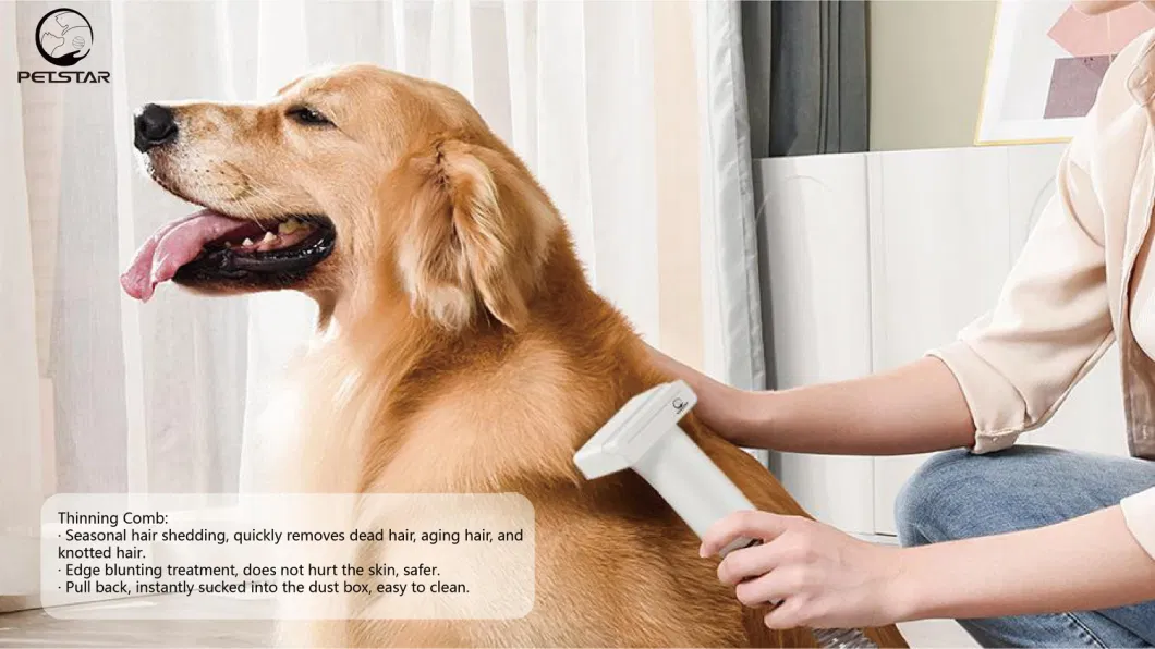 A100 Model Home Use Vacuum Cleaner Electric Hair Clipper Dog and Cat Fur Grooming Slicker Shedding Brush for Pet