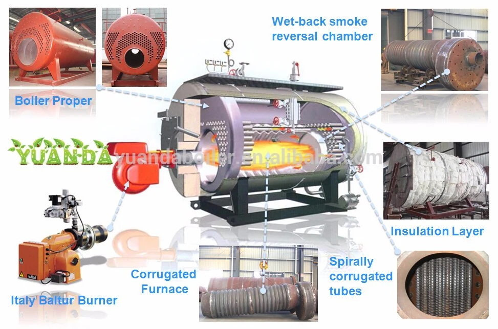 Fully Automatic Combustible Oil Gas Fire Steam Boiler