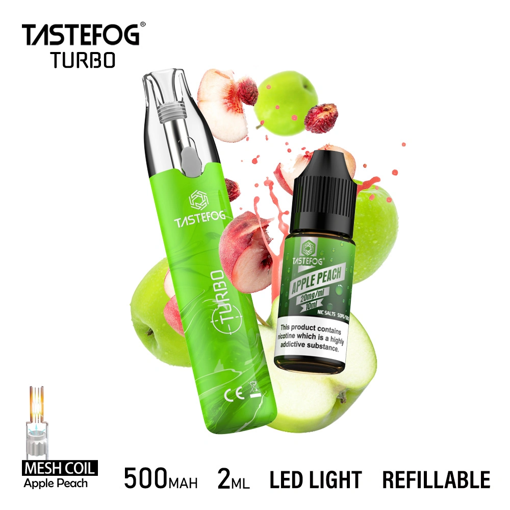 Tastefog Turbo Refillable Vape Pod 10 Ml Nic Liquid Vaporizer with Crystal LED Flash