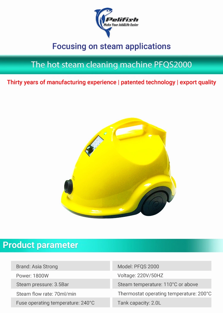 2023 New 1800W Yellow Multipurpose Household Steamer Cleaning Machine