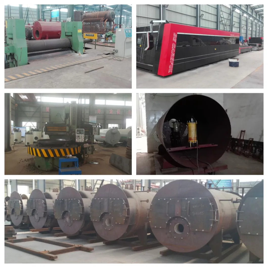 Factory Supply with Operation Manual Industrial Rice Husk Wood Coal Fired Steam Hand Boiler with Economizer 1th 2 Ton/Hr 6ton/Hr