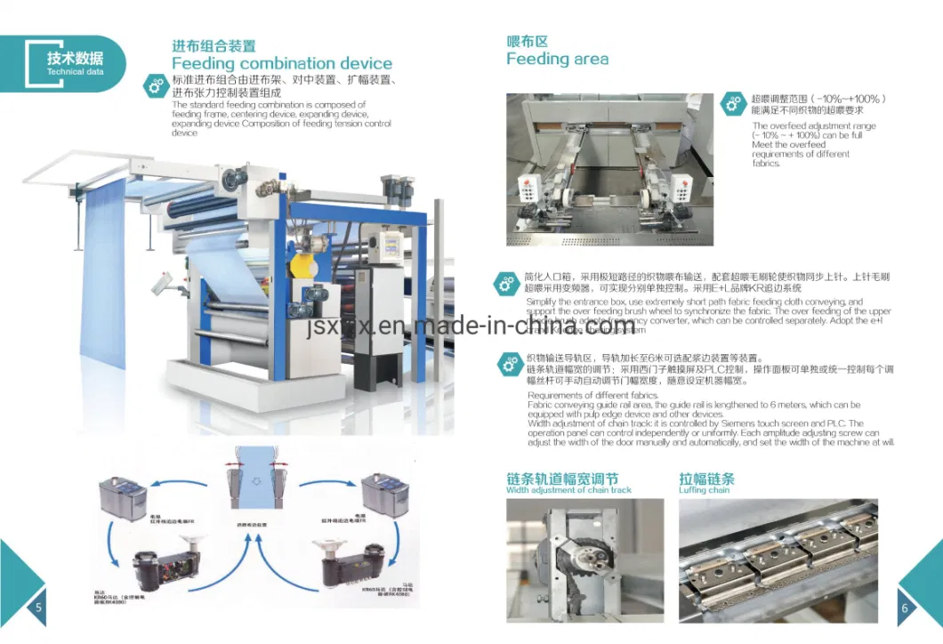 Fabric Setting Machine with Multi Section Oven Use Steam Heating Changer for Textile Finishing Process