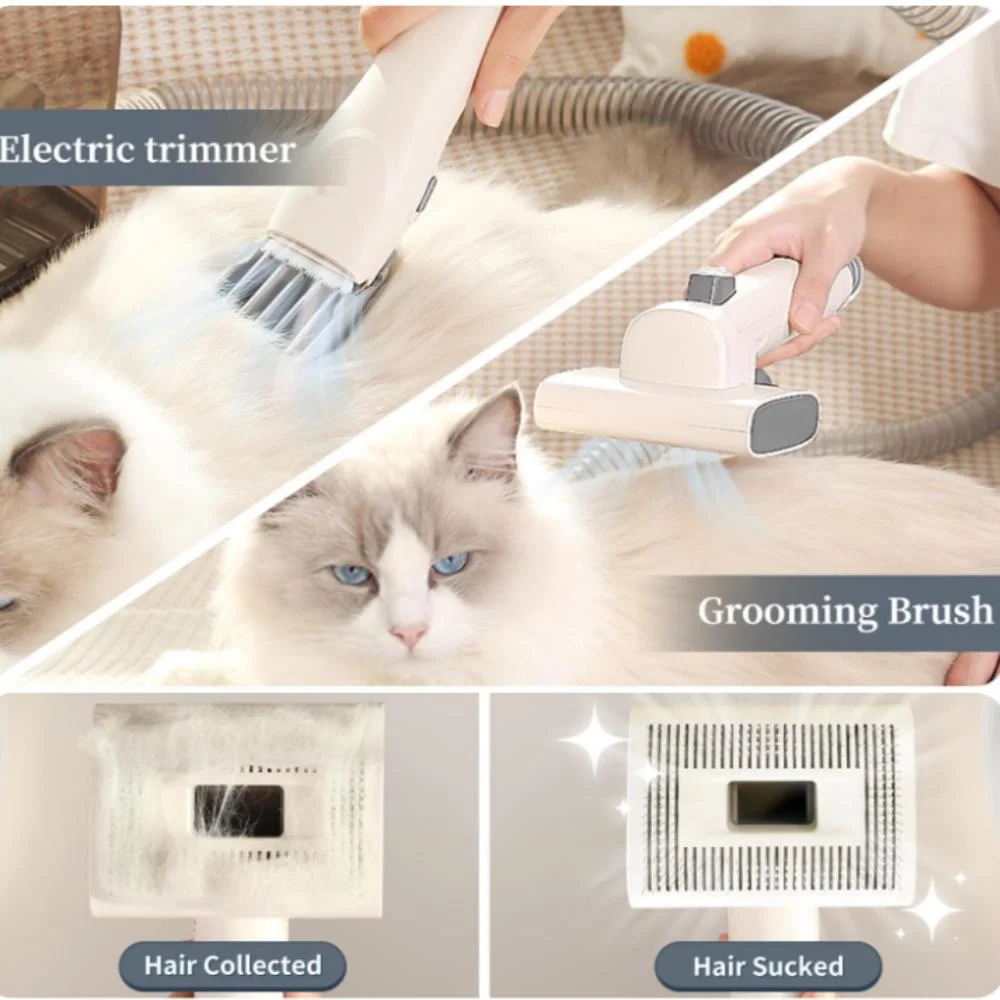 Cat Brush Vacuum &amp; Dog Clipper Grooming Kit with 3L Large Capacity Dust Cup