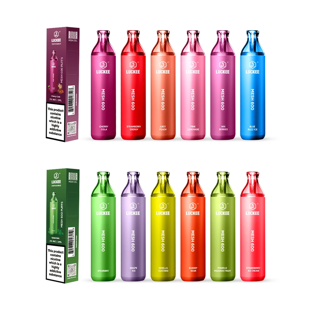 Fast Shipment Disposable Vape Luckee Mesh 600 Puff 500mAh Battery with CE