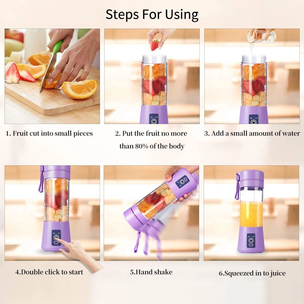 Portable Fruit Blender Electric Fruit Blender Portable Mini USB Fruit Blender Portable Mini Bottle Cup Fruit Blender Portable Fruit Juicer Blender Wholesale