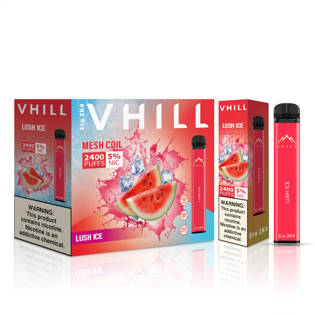 Vhill 3000 Puffs Disposable Electronic Cigarette Device Vape Pen Starter Kits Pre-Filled Vaporizer Vape Disposable Vaporizer 10 Ml and 1350 mAh